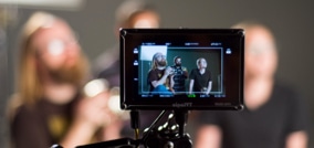 Dirección de Fotografía primer plano de la pantalla de una cámara