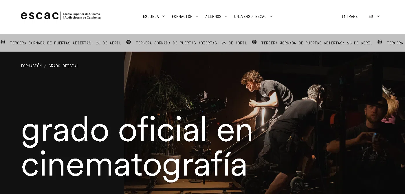 Direcci&oacute;n de Cine y Series de TV &ndash; ESCAC 