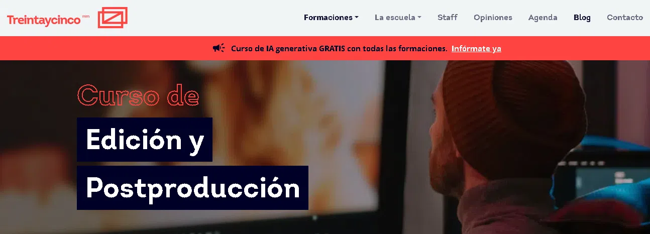 Curso de Edici&oacute;n y Postproducci&oacute;n de V&iacute;deo de Treintaycinco mm