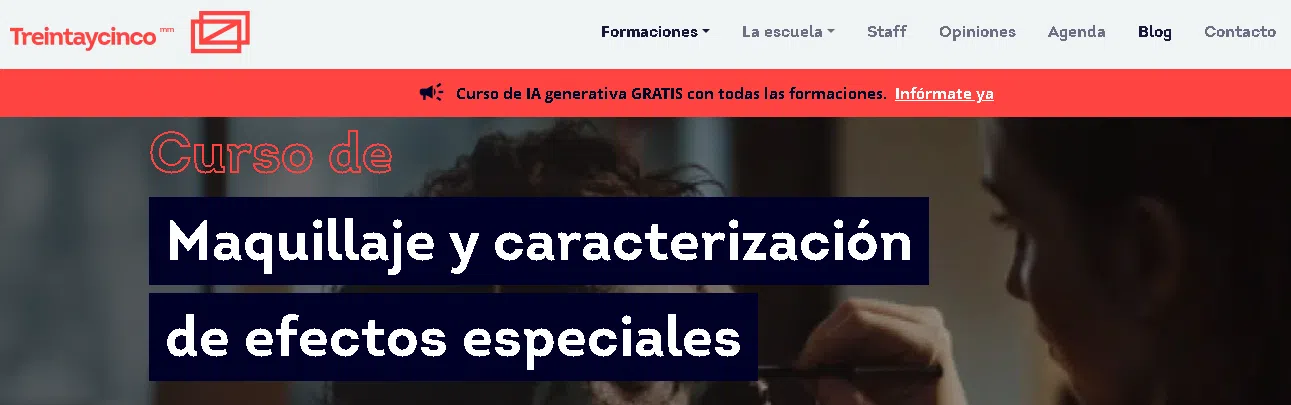 Curso de Maquillaje y Caracterizaci&oacute;n FX de Treintaycinco mm